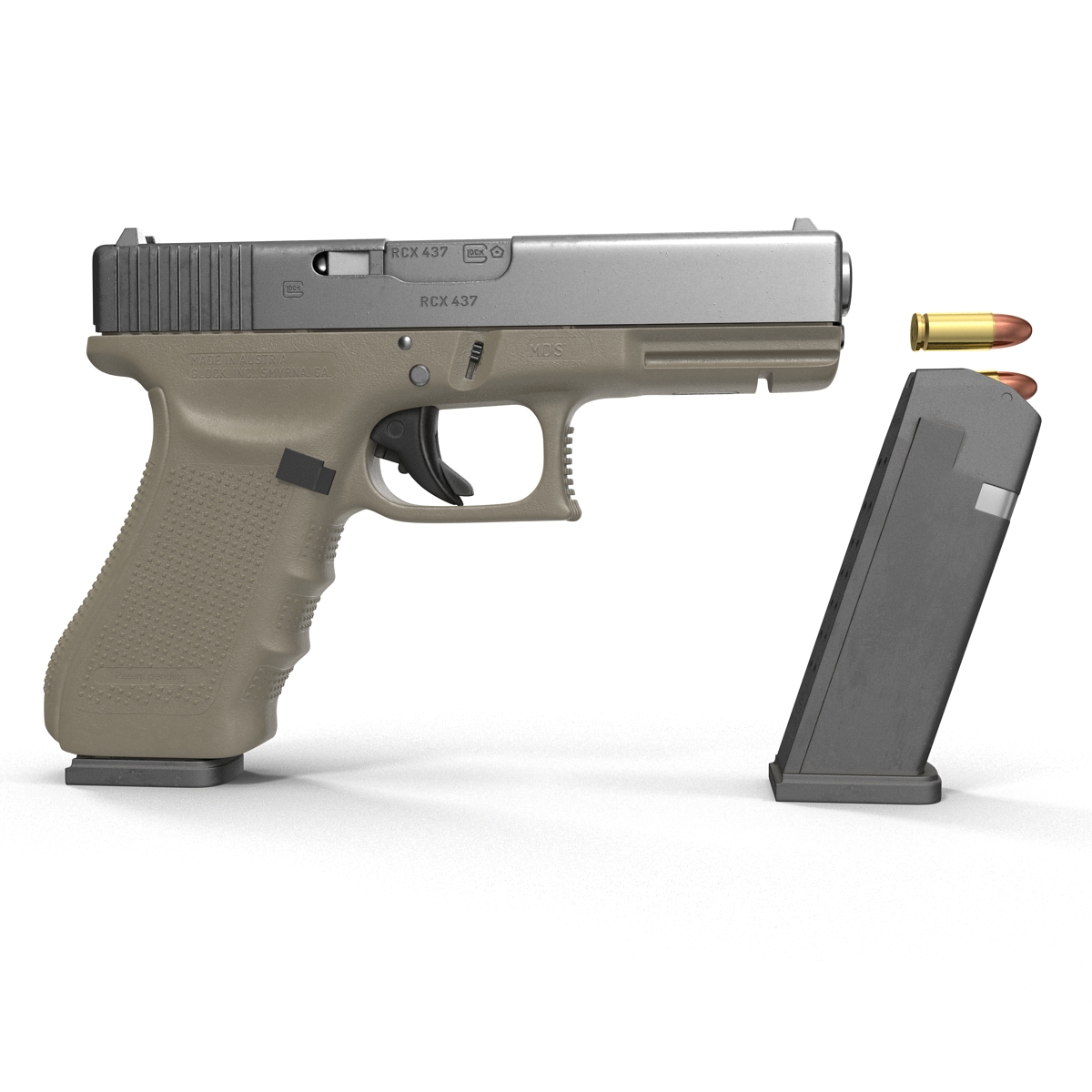 3D model Glock 17 Semi Automatic Pistol