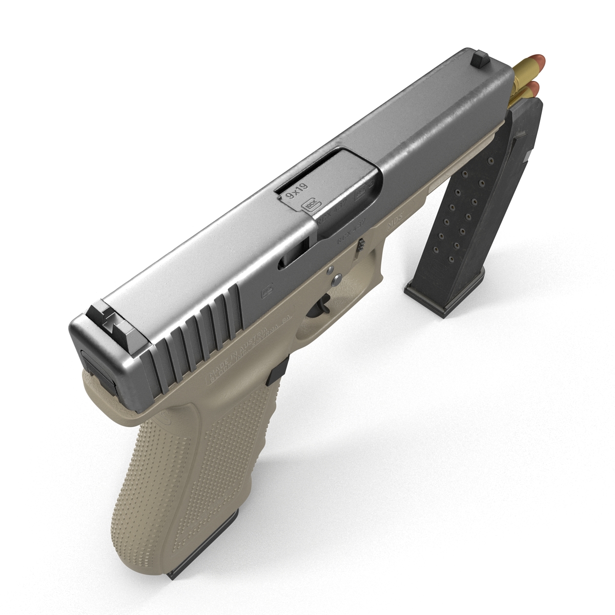 3D model Glock 17 Semi Automatic Pistol