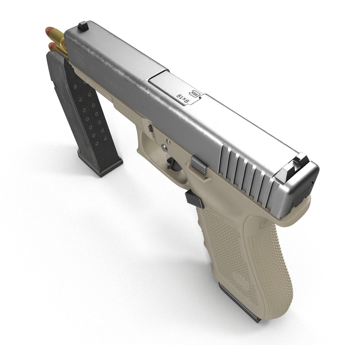 3D model Glock 17 Semi Automatic Pistol