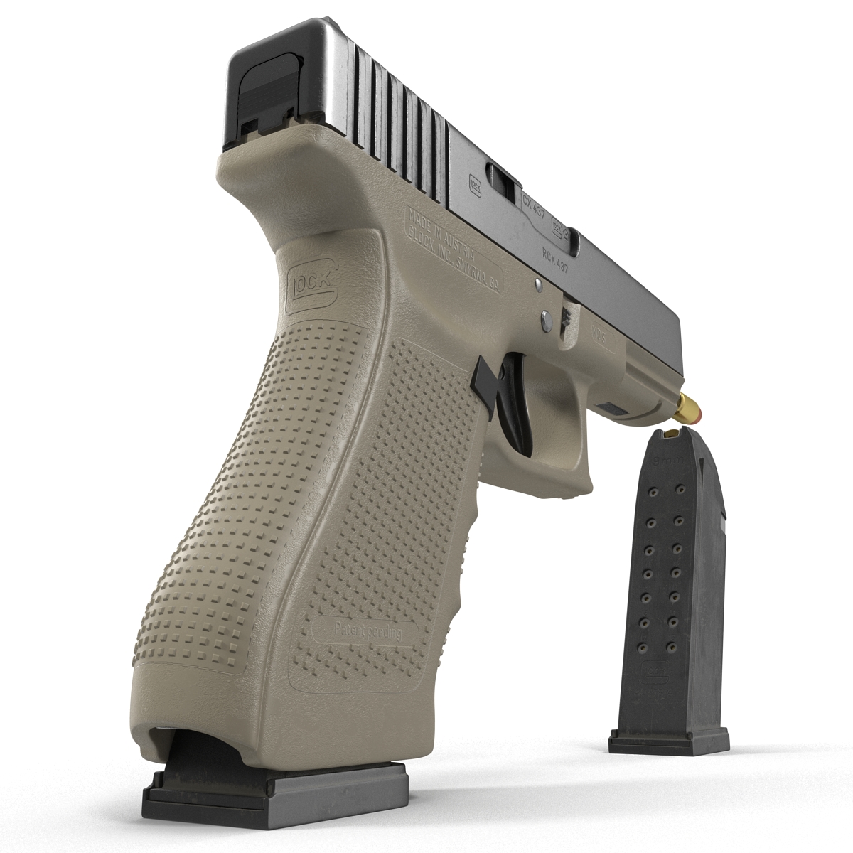 3D model Glock 17 Semi Automatic Pistol