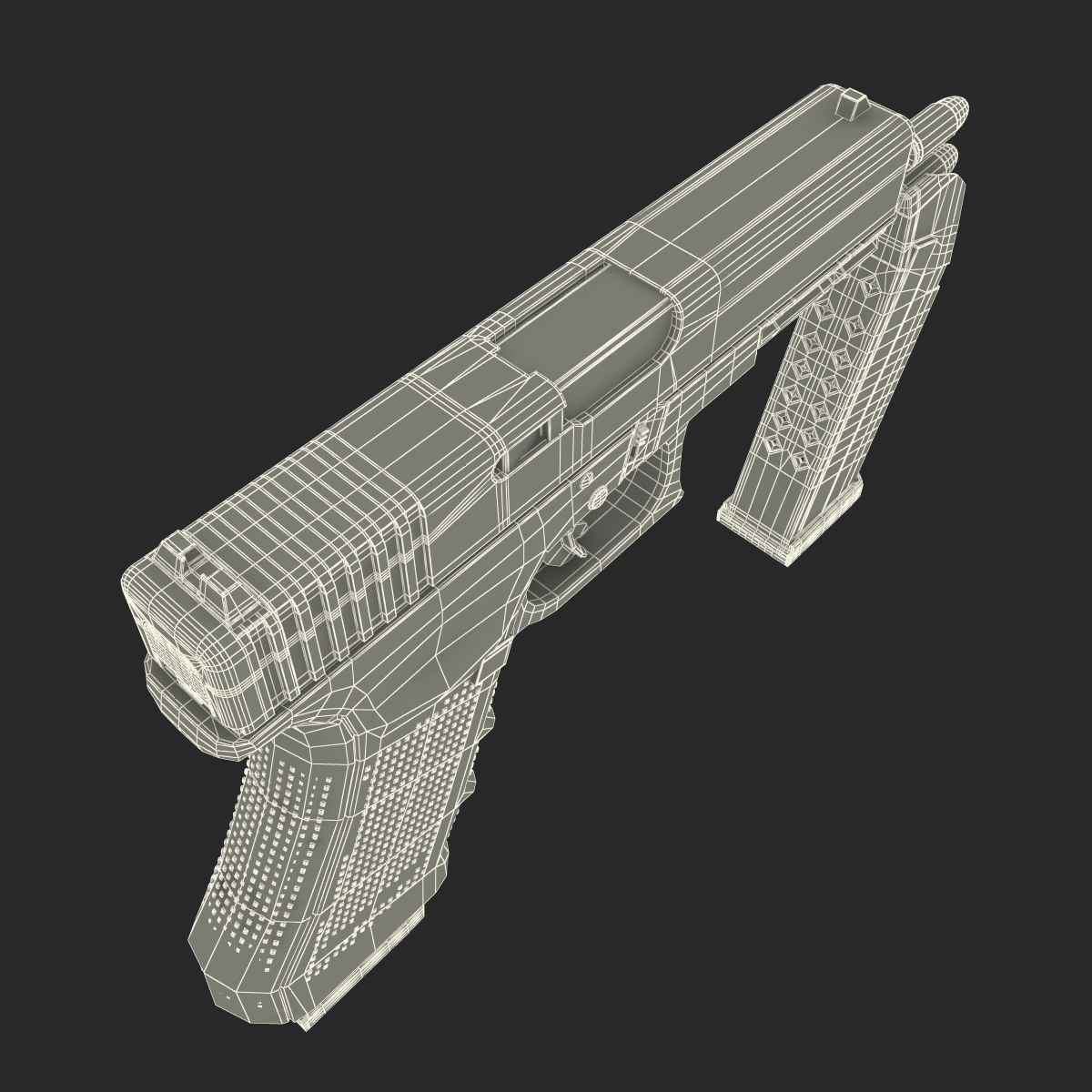 3D model Glock 17 Semi Automatic Pistol