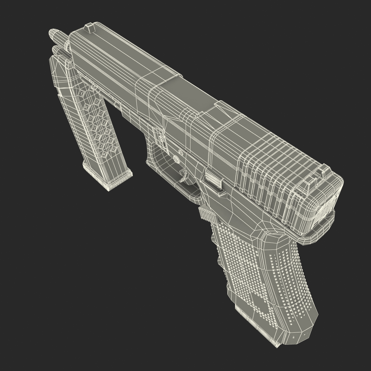 3D model Glock 17 Semi Automatic Pistol