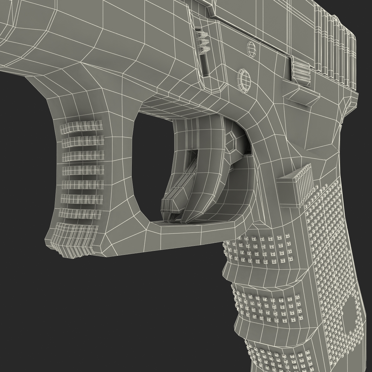 3D model Glock 17 Semi Automatic Pistol