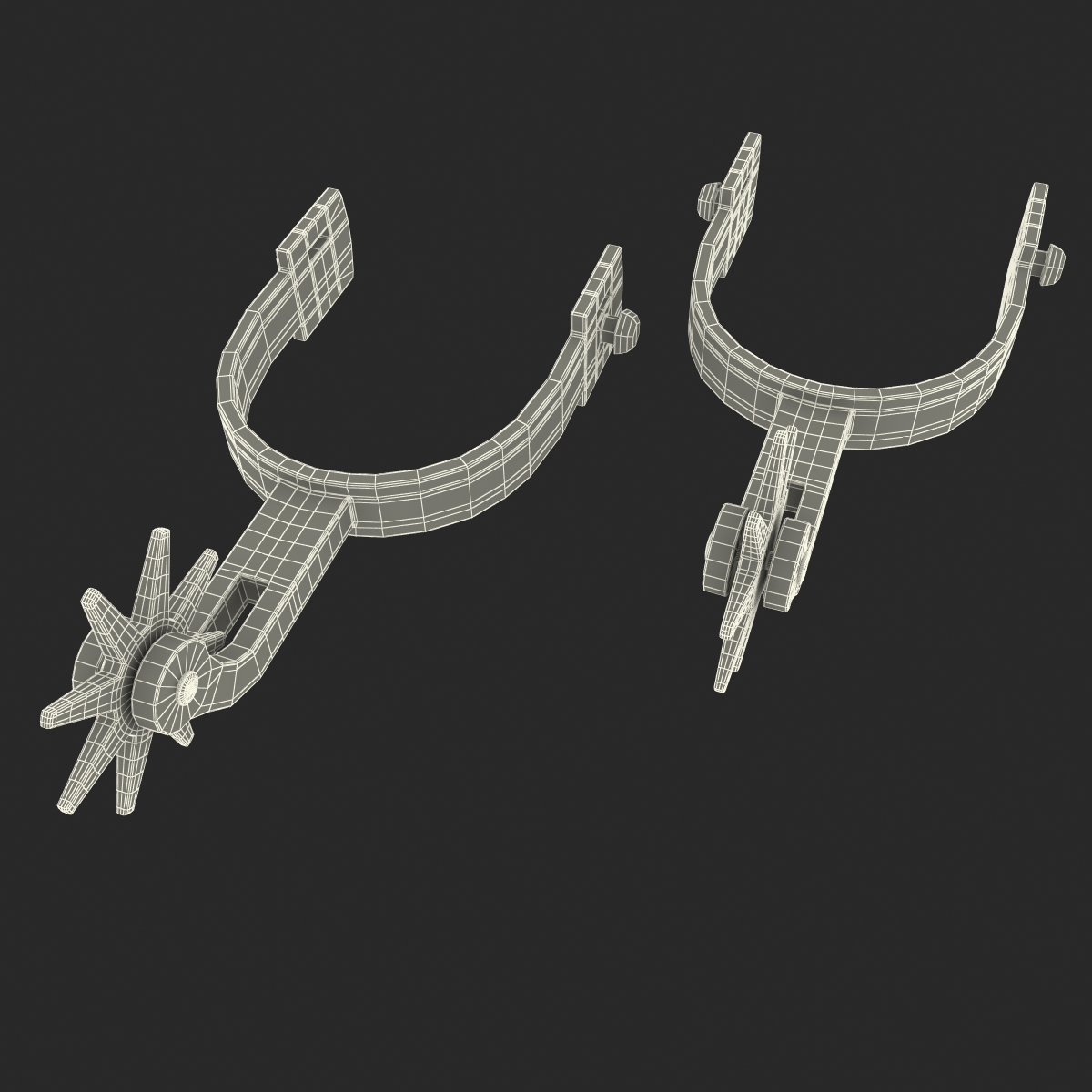 Old West Spurs 3D model