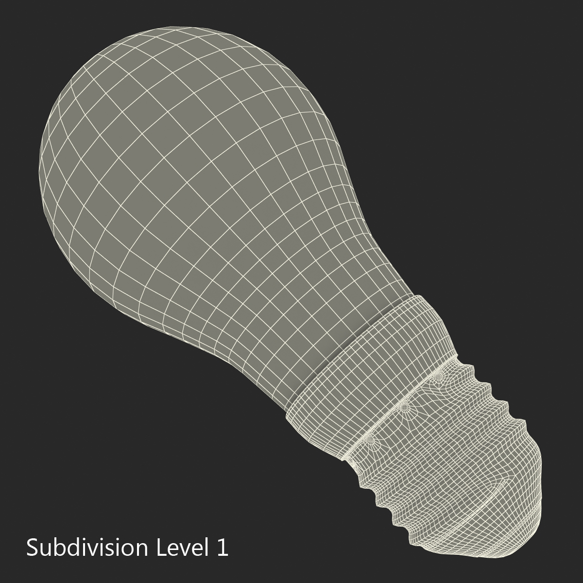 3D Energy Saving Light Bulb 2 Illuminated model