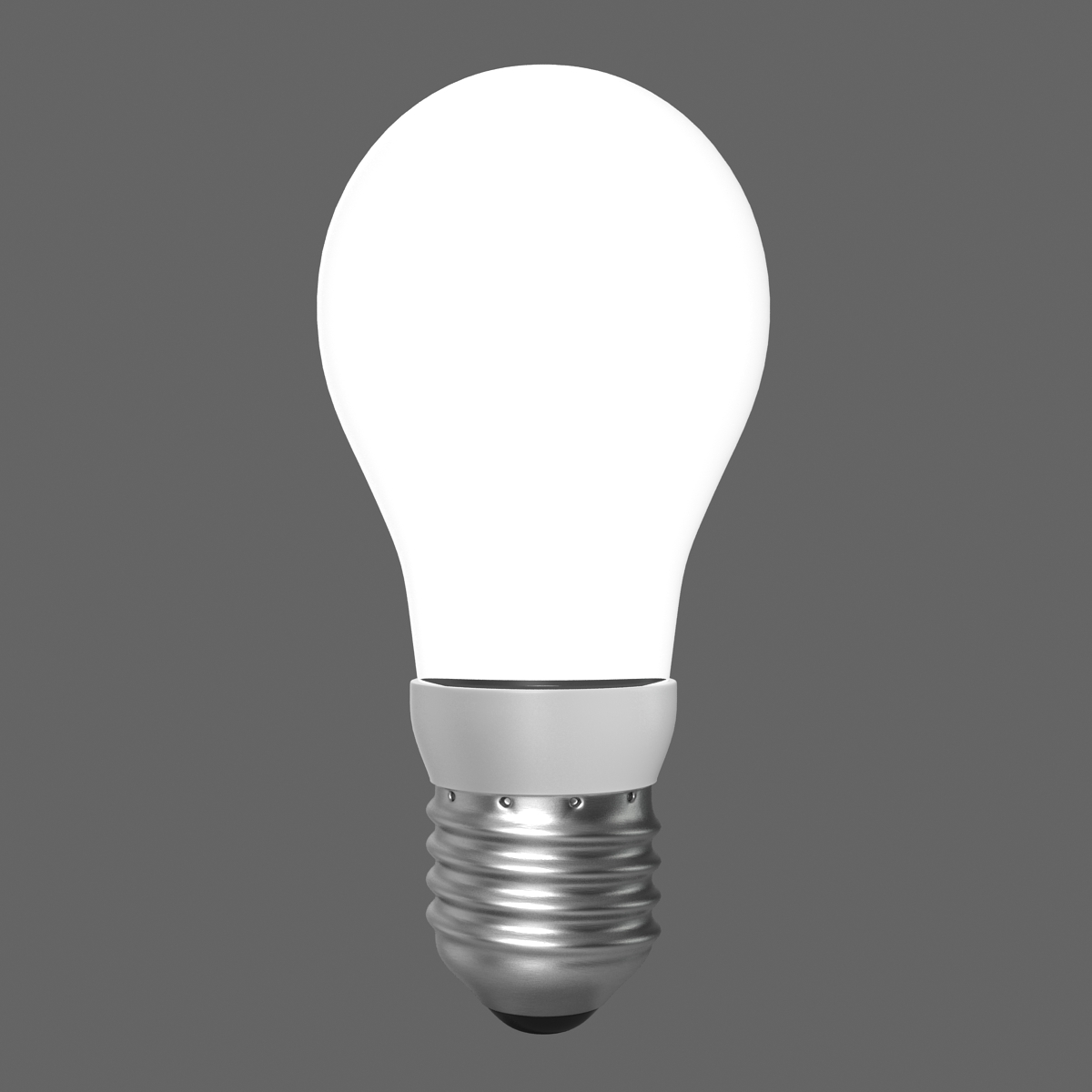 3D Energy Saving Light Bulb 2 Illuminated model