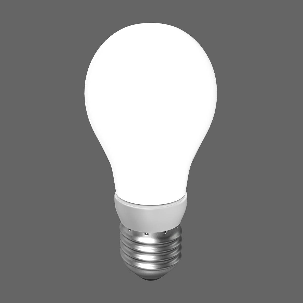 3D Energy Saving Light Bulb 2 Illuminated model