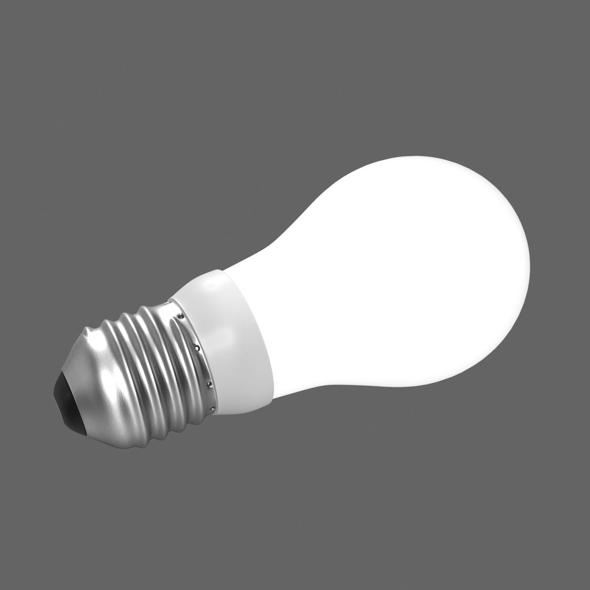 3D Energy Saving Light Bulb 2 Illuminated model