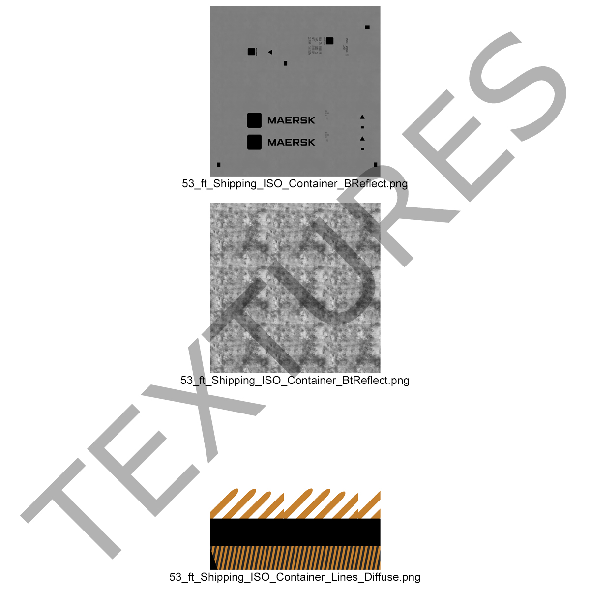 53 ft Shipping ISO Container White 3D model