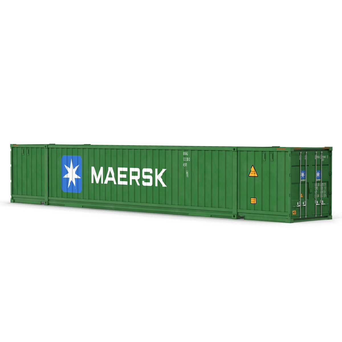 53 ft Shipping ISO Container Green 3D model