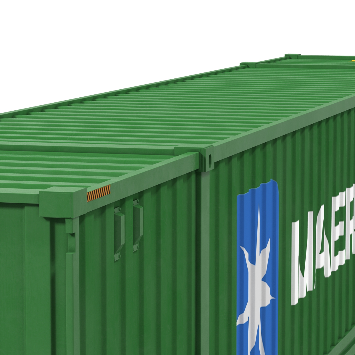 53 ft Shipping ISO Container Green 3D model