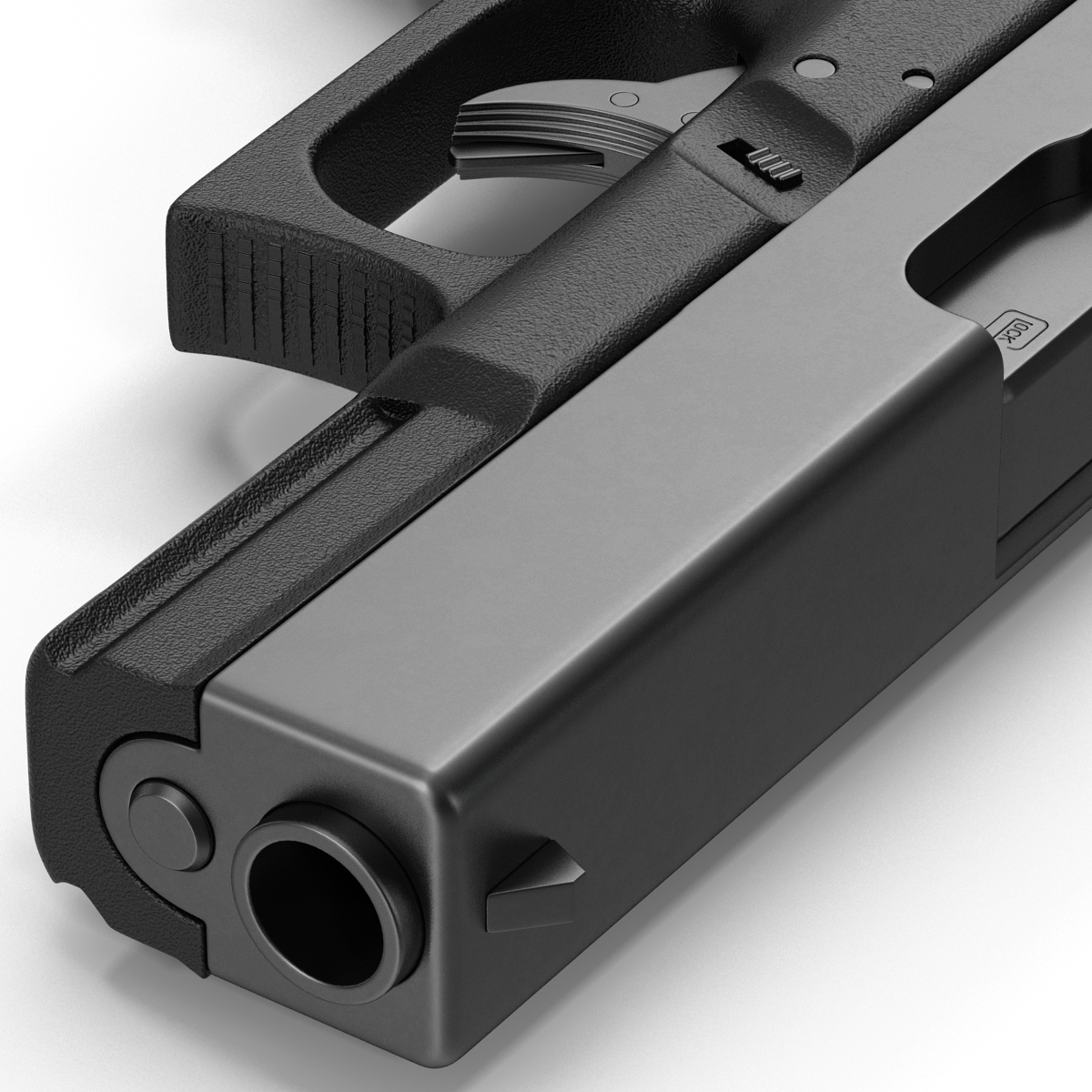 Compact Pistol Glock 19 Black 3D model