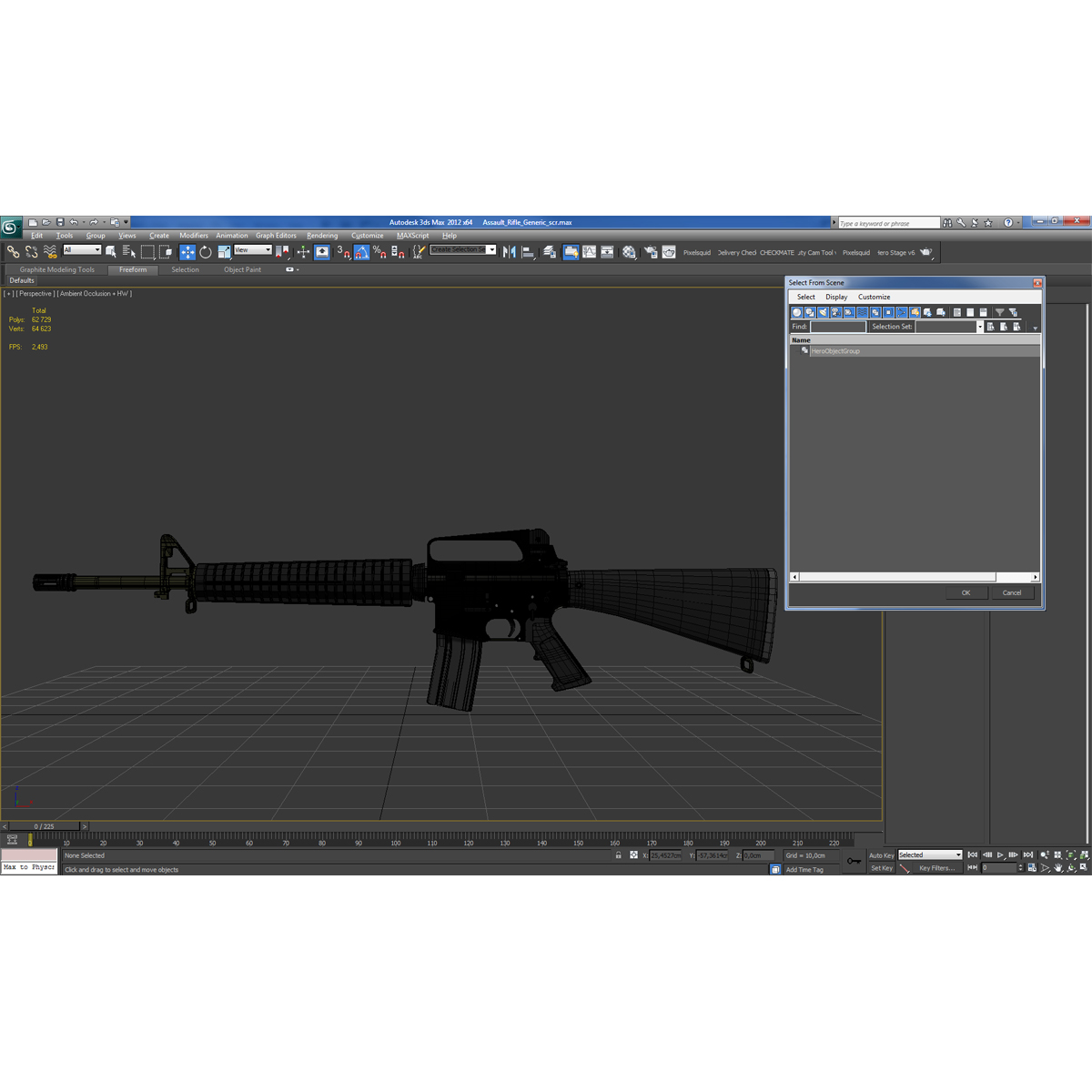 3D Assault Rifle Generic 2 model