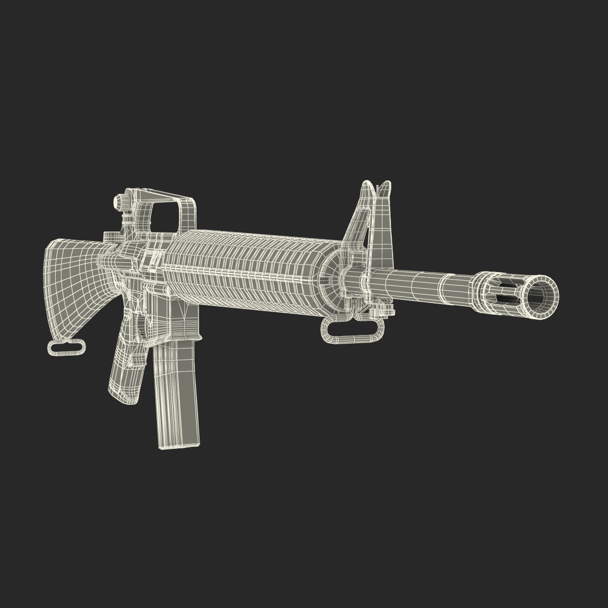 Assault Rifle M16 3D