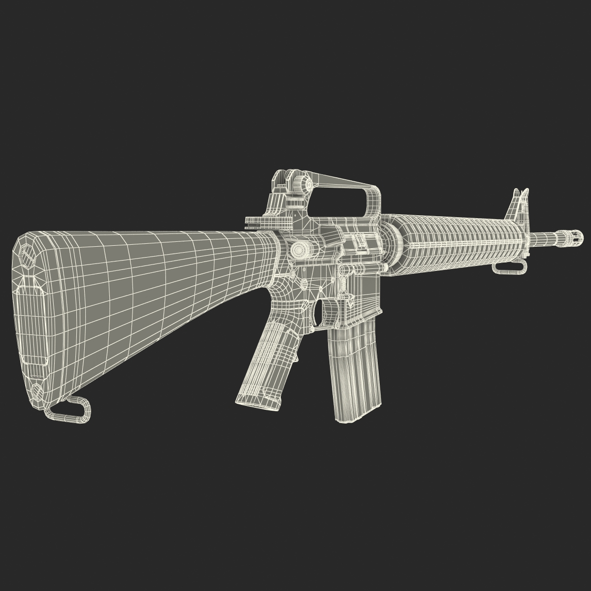 Assault Rifle M16 3D