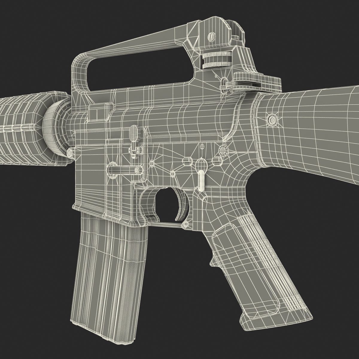 Assault Rifle M16 3D