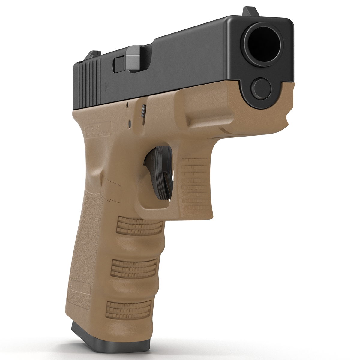 3D Compact Pistol Glock 19 model