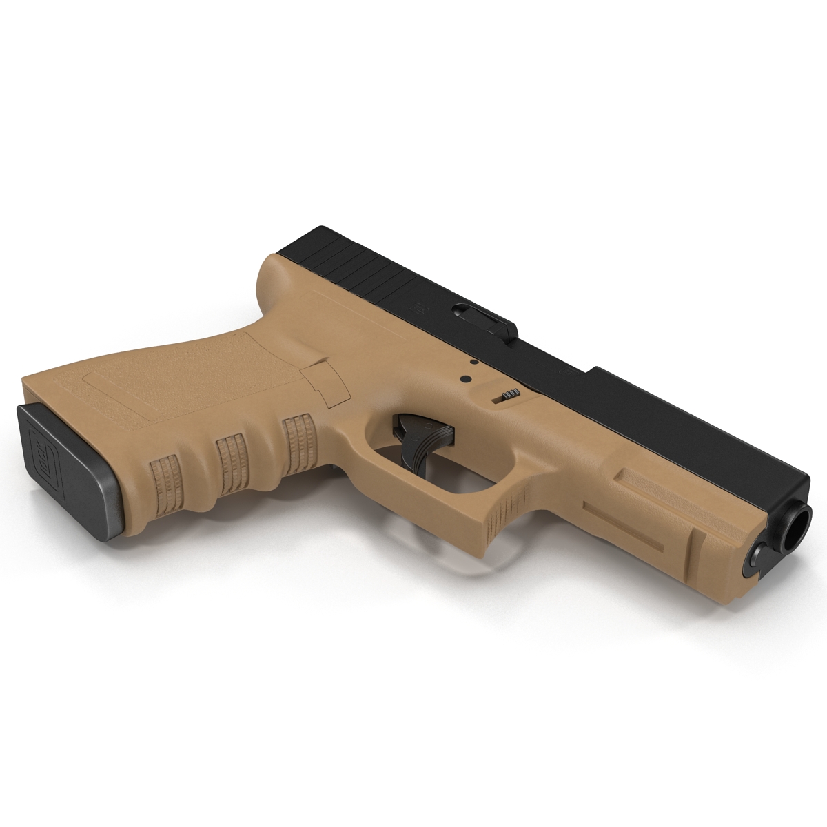 3D Compact Pistol Glock 19 model