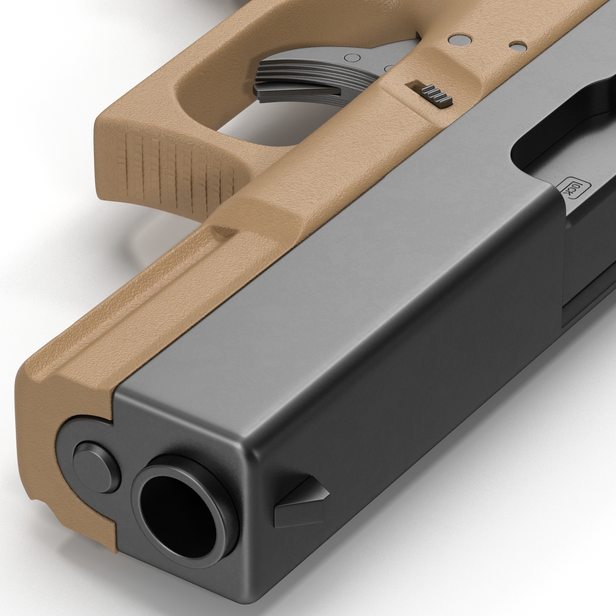 3D Compact Pistol Glock 19 model