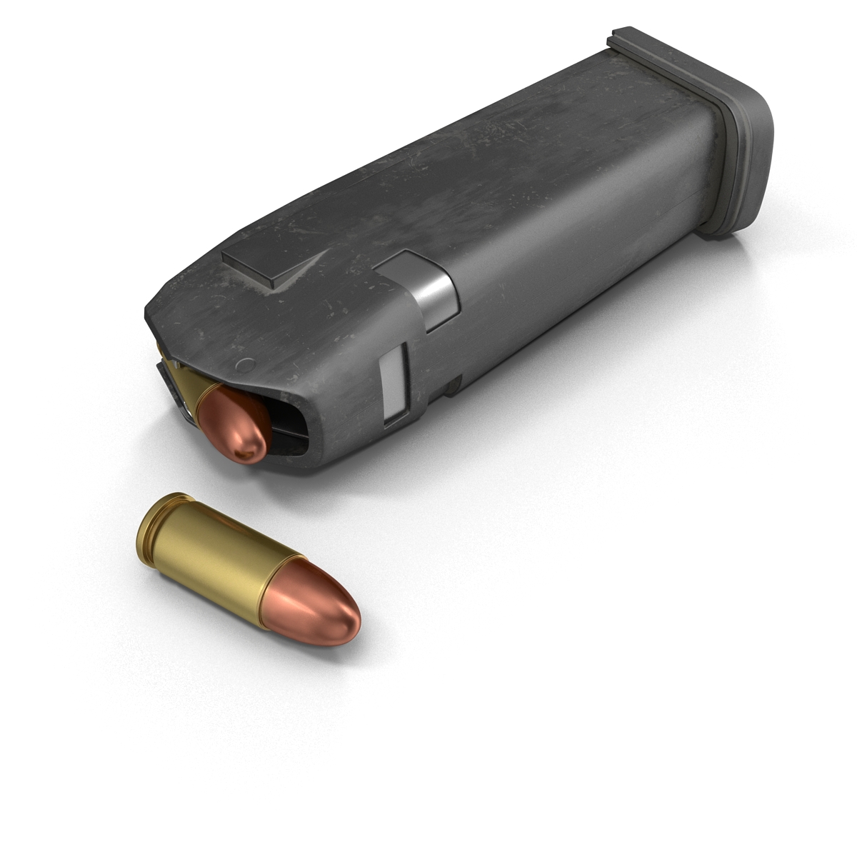 3D 9mm Ammo Clip model