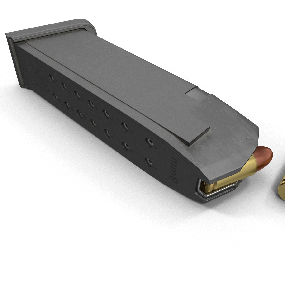 3D 9mm Ammo Clip model