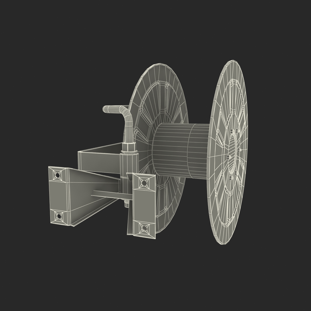 3D model Hose Reel for Water Truck