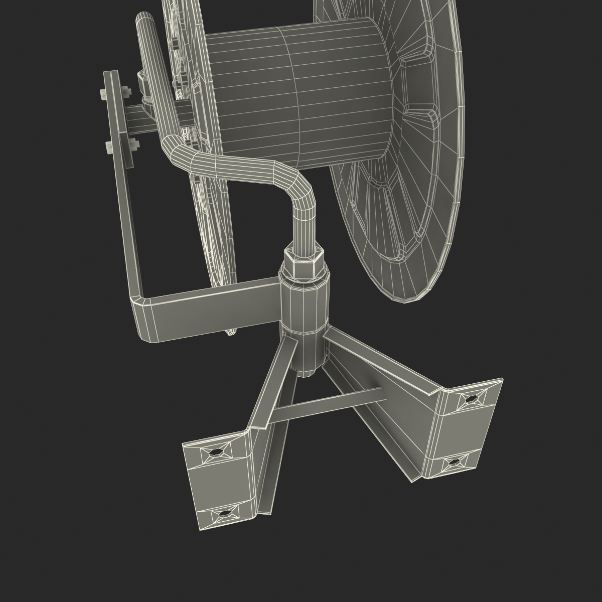 3D model Hose Reel for Water Truck