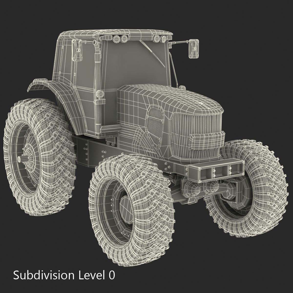 3D Tractor John Deere 7330 model