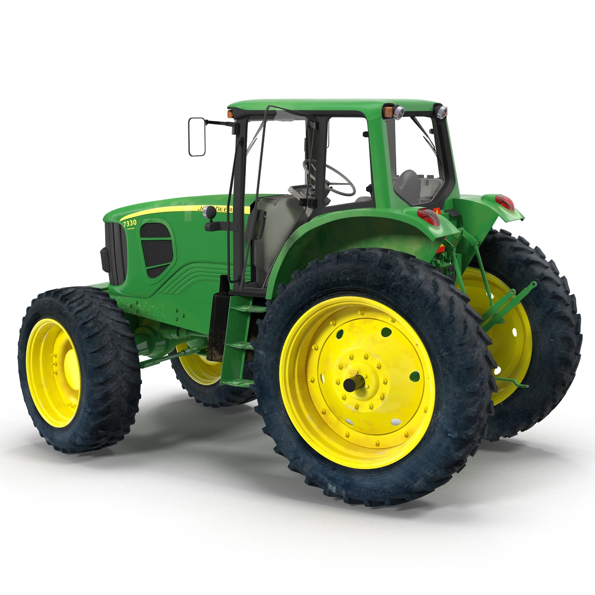 3D model Tractor John Deere 7330 Rigged