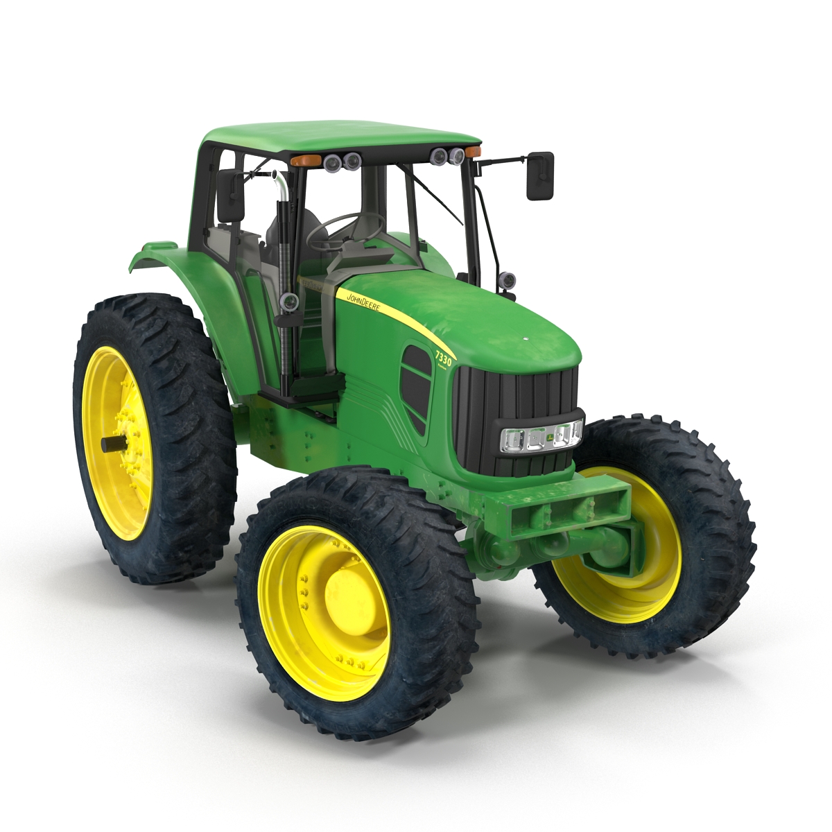 3D model Tractor John Deere 7330 Rigged