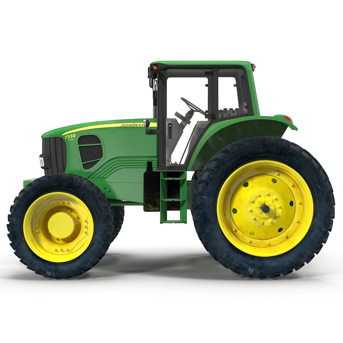 3D model Tractor John Deere 7330 Rigged