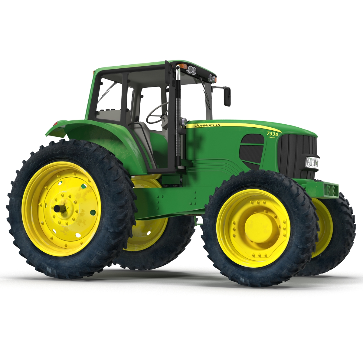 3D model Tractor John Deere 7330 Rigged