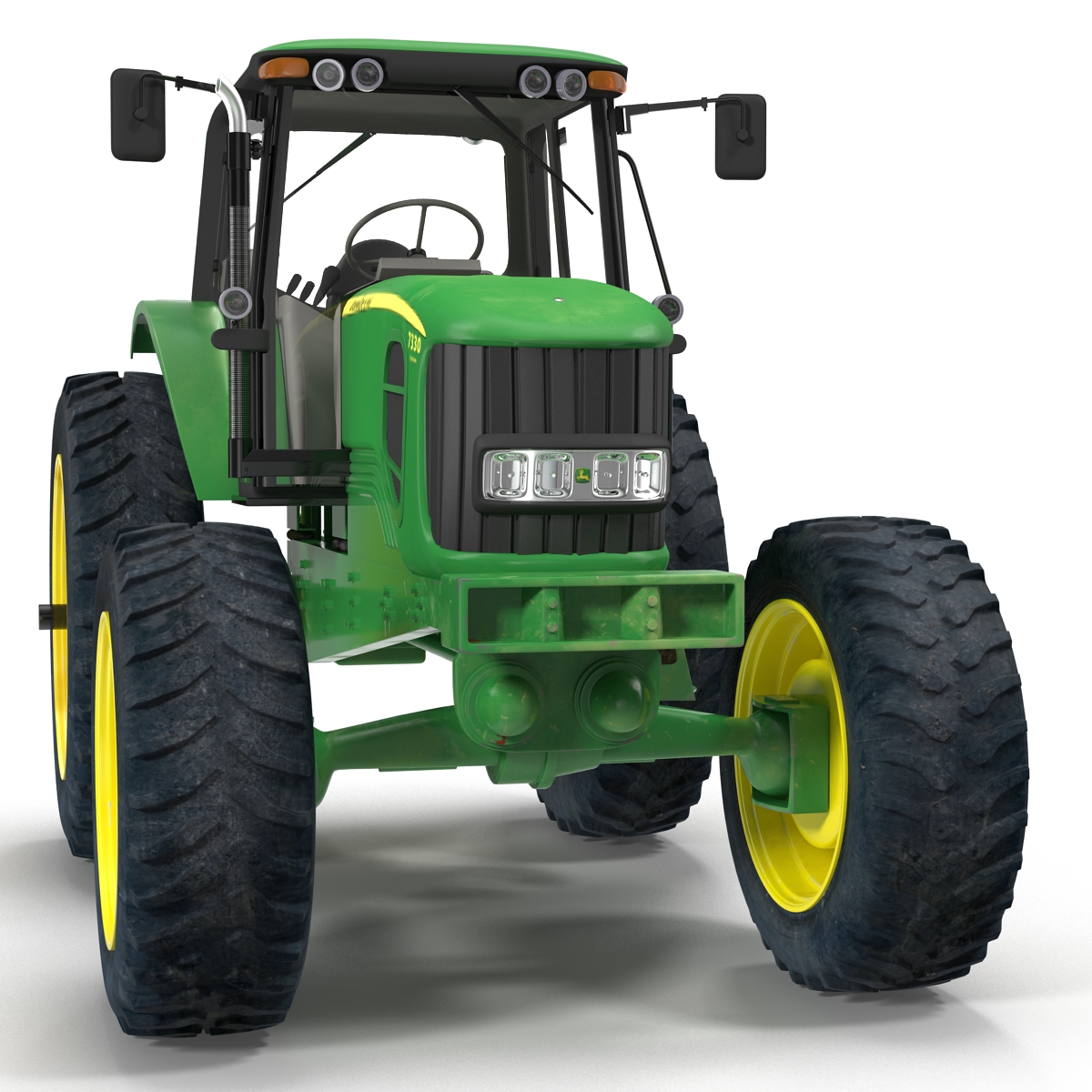 3D model Tractor John Deere 7330 Rigged