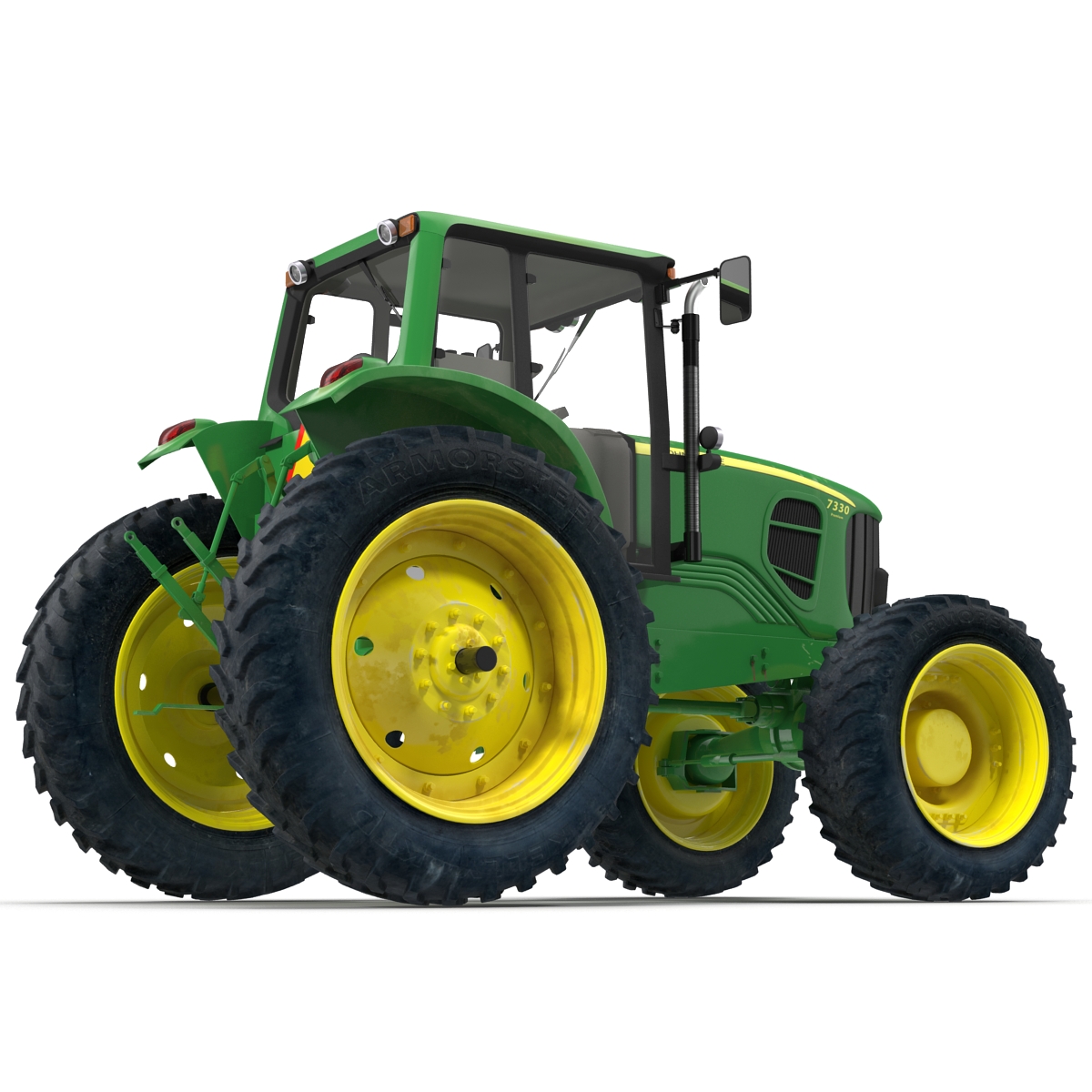 3D model Tractor John Deere 7330 Rigged