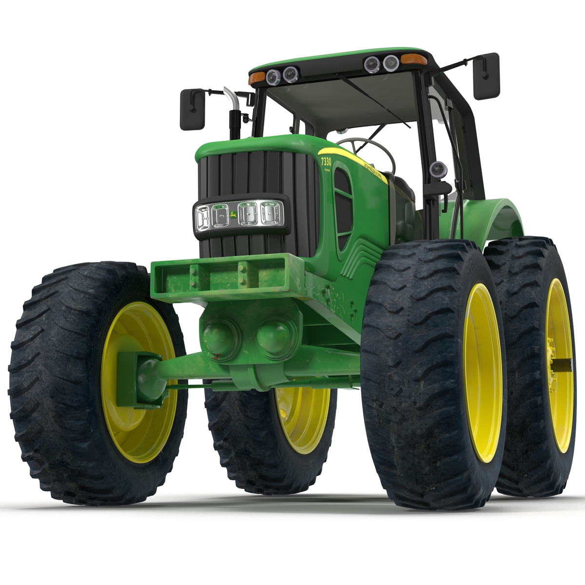 3D model Tractor John Deere 7330 Rigged