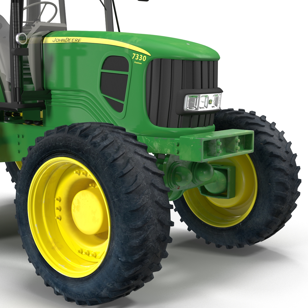 3D model Tractor John Deere 7330 Rigged