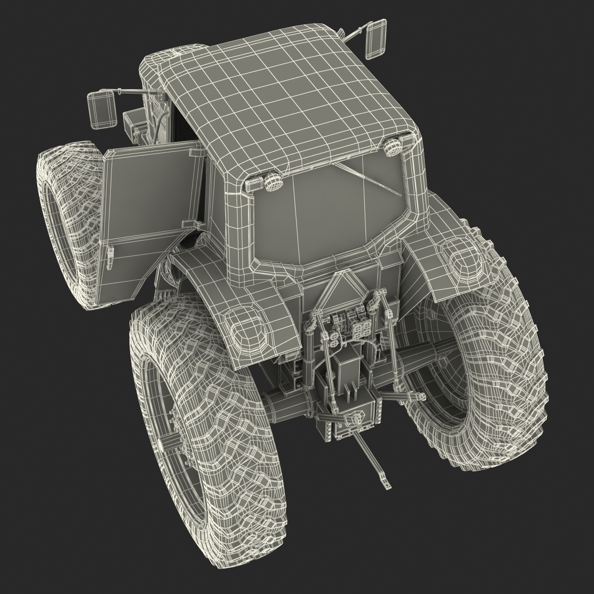 3D model Tractor John Deere 7330 Rigged