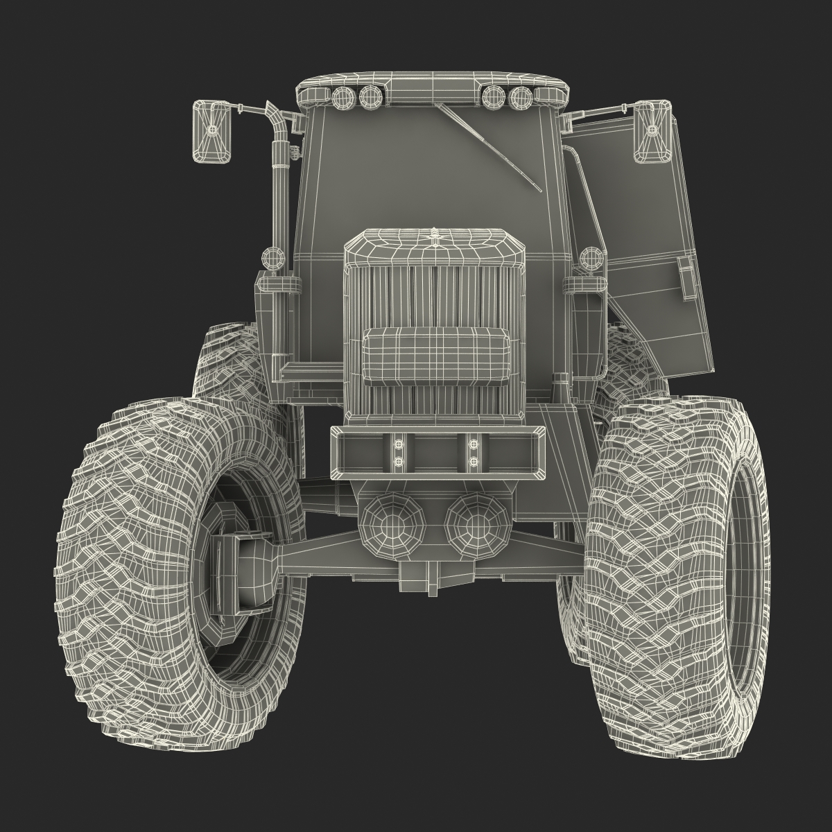 3D model Tractor John Deere 7330 Rigged