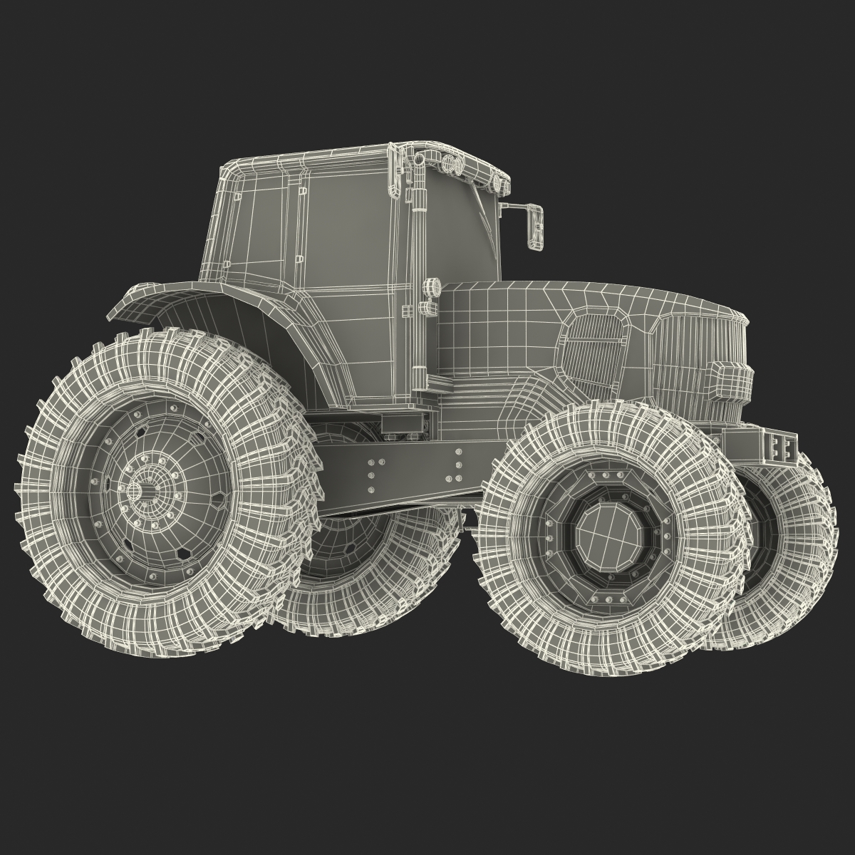 3D model Tractor John Deere 7330 Rigged