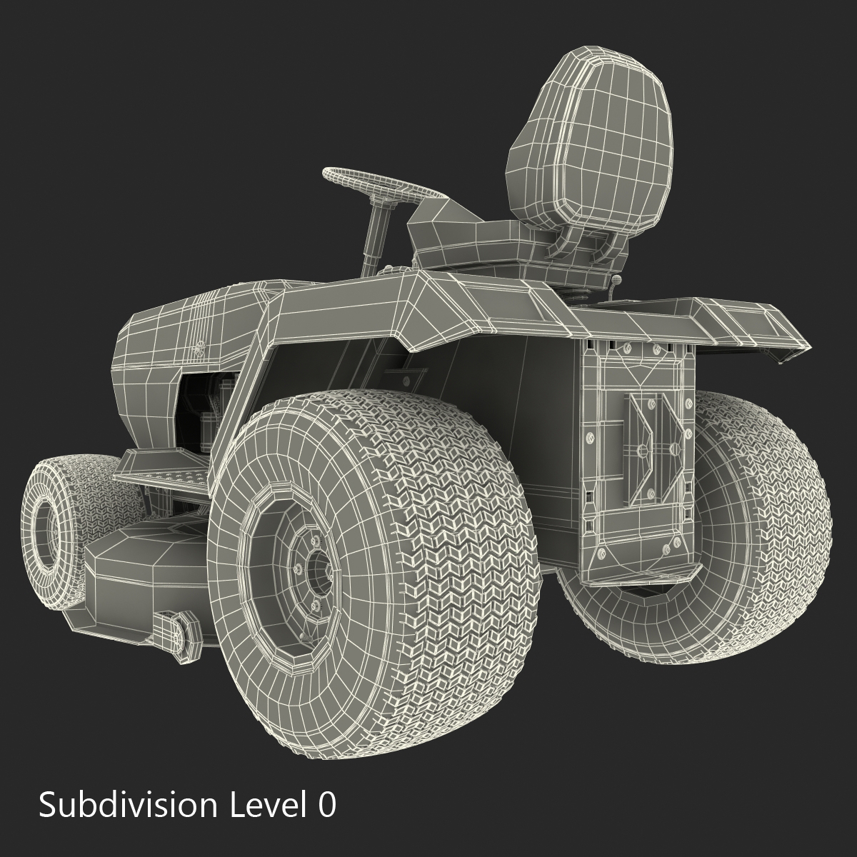 Lawn Tractor Snapper Rigged 3D