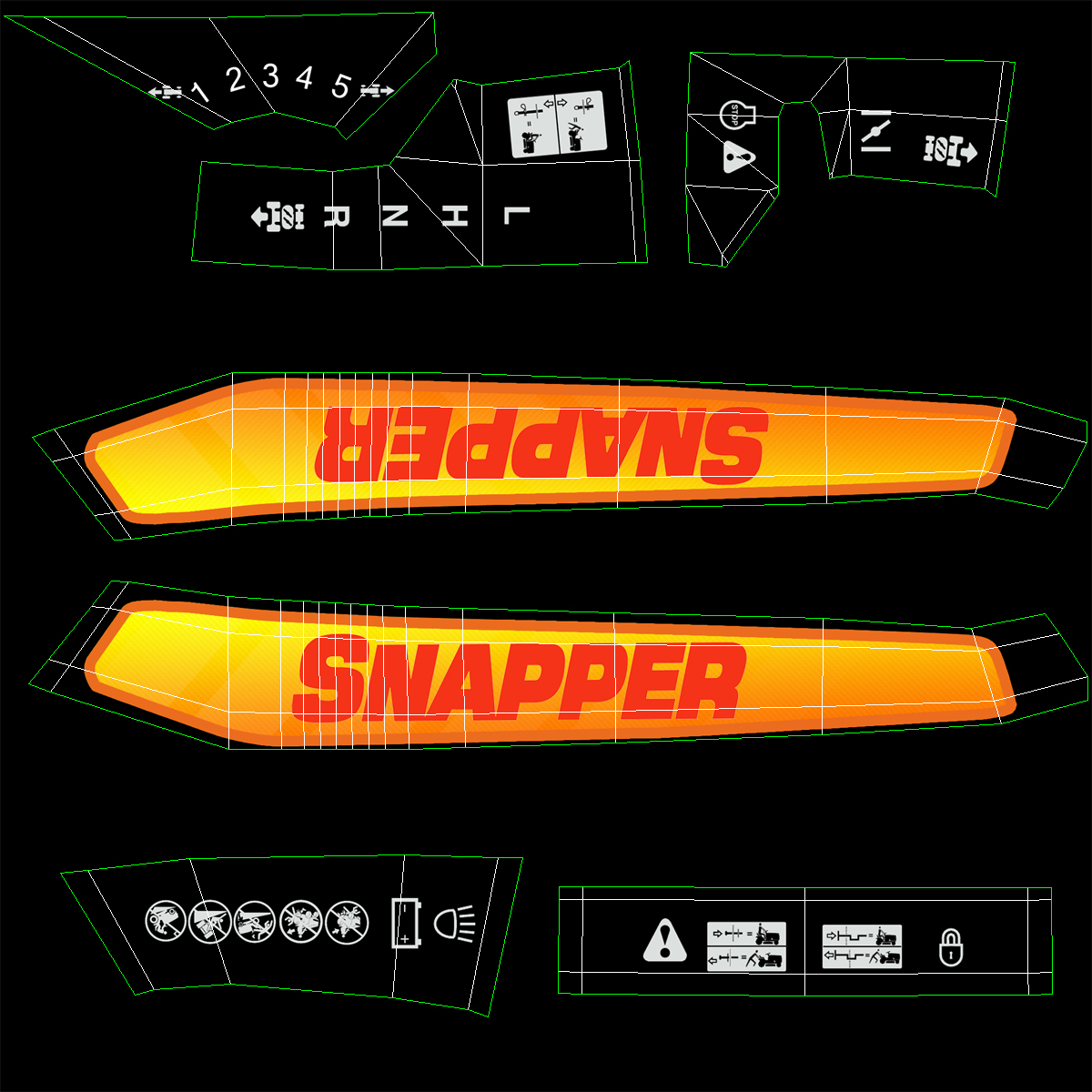 Lawn Tractor Snapper Rigged 3D