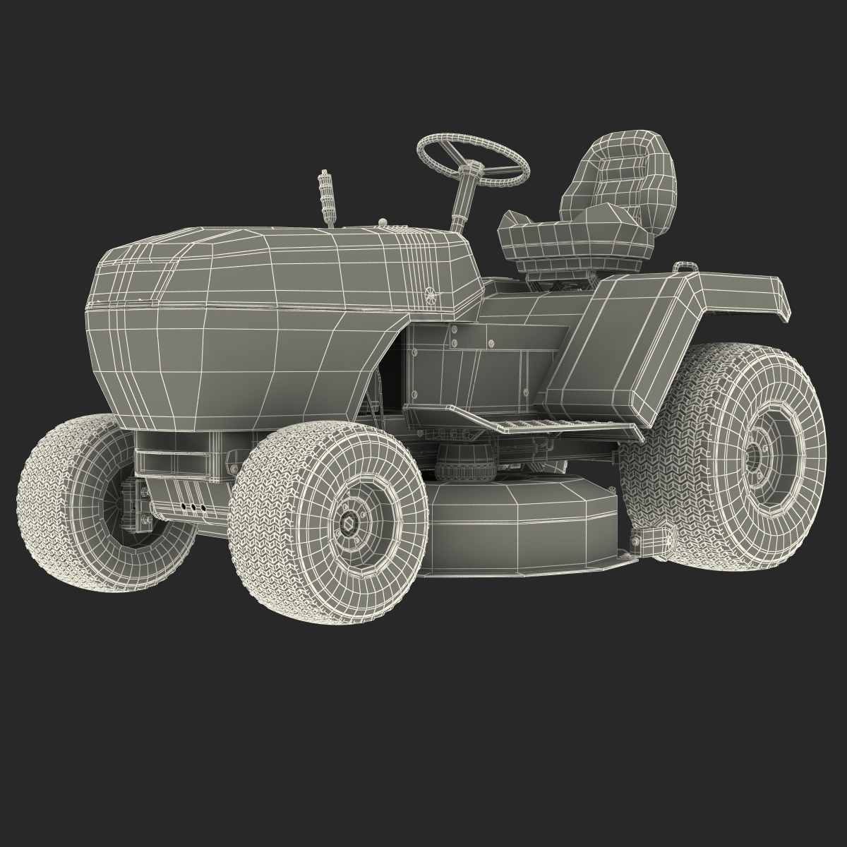 Lawn Tractor Snapper Rigged 3D