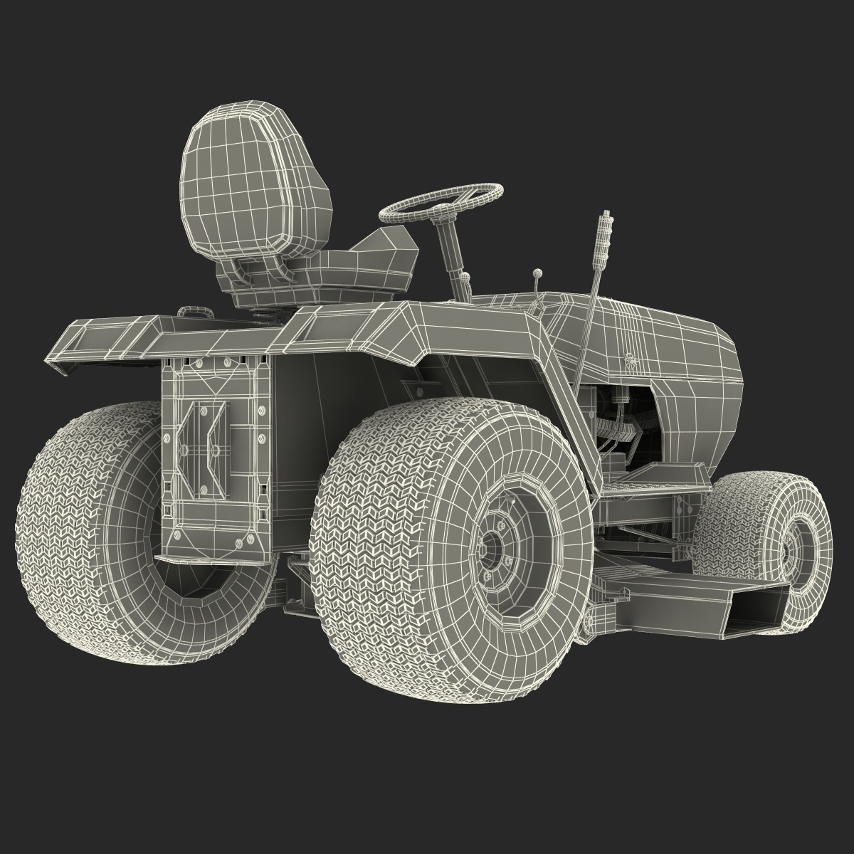 Lawn Tractor Snapper Rigged 3D