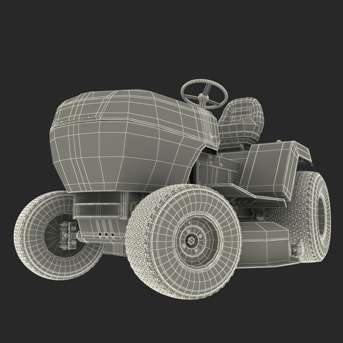 Lawn Tractor Snapper Rigged 3D