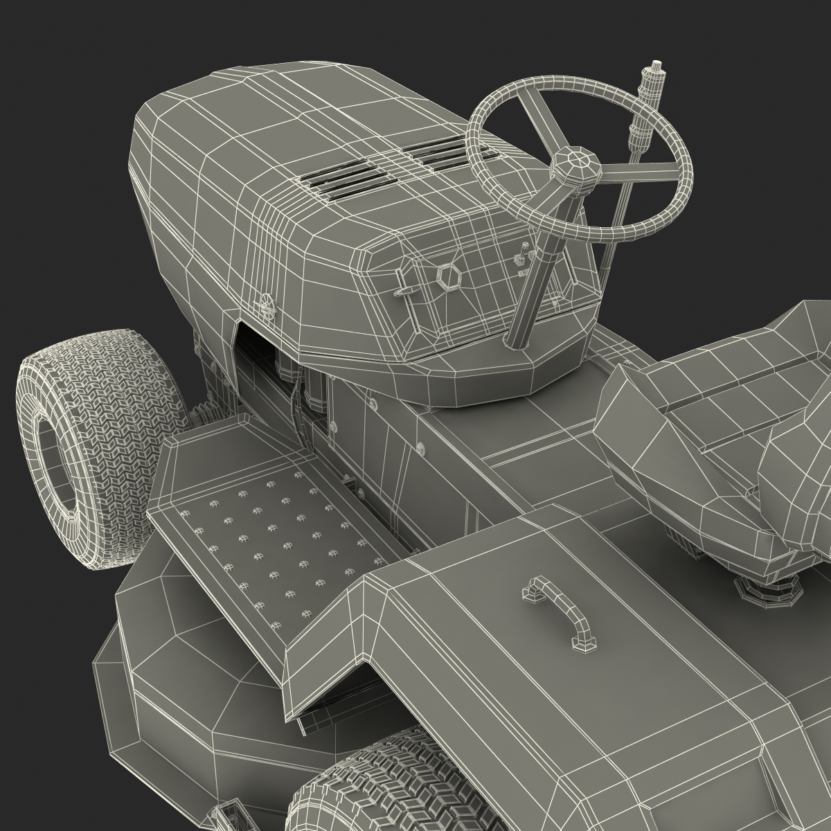 Lawn Tractor Snapper Rigged 3D