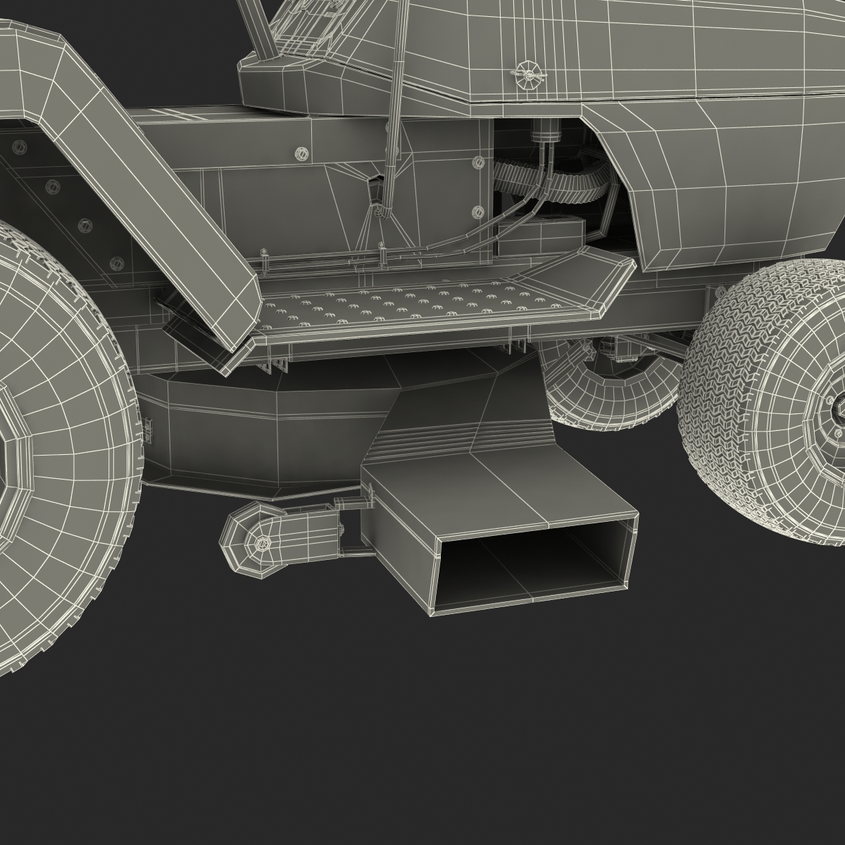 Lawn Tractor Snapper Rigged 3D