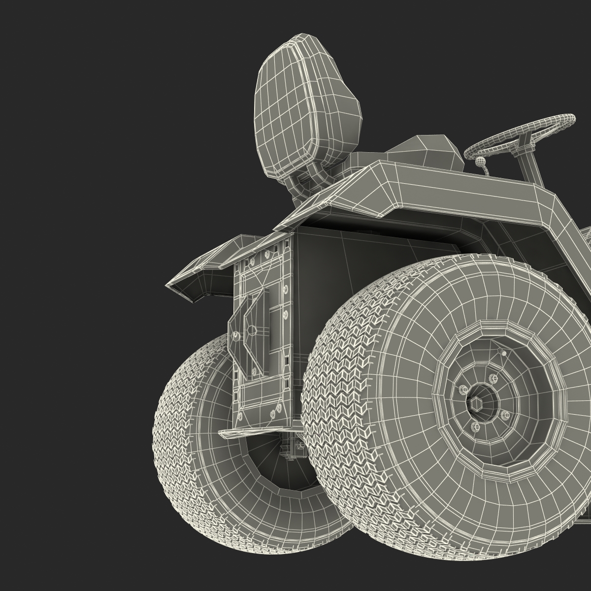 Lawn Tractor Snapper Rigged 3D