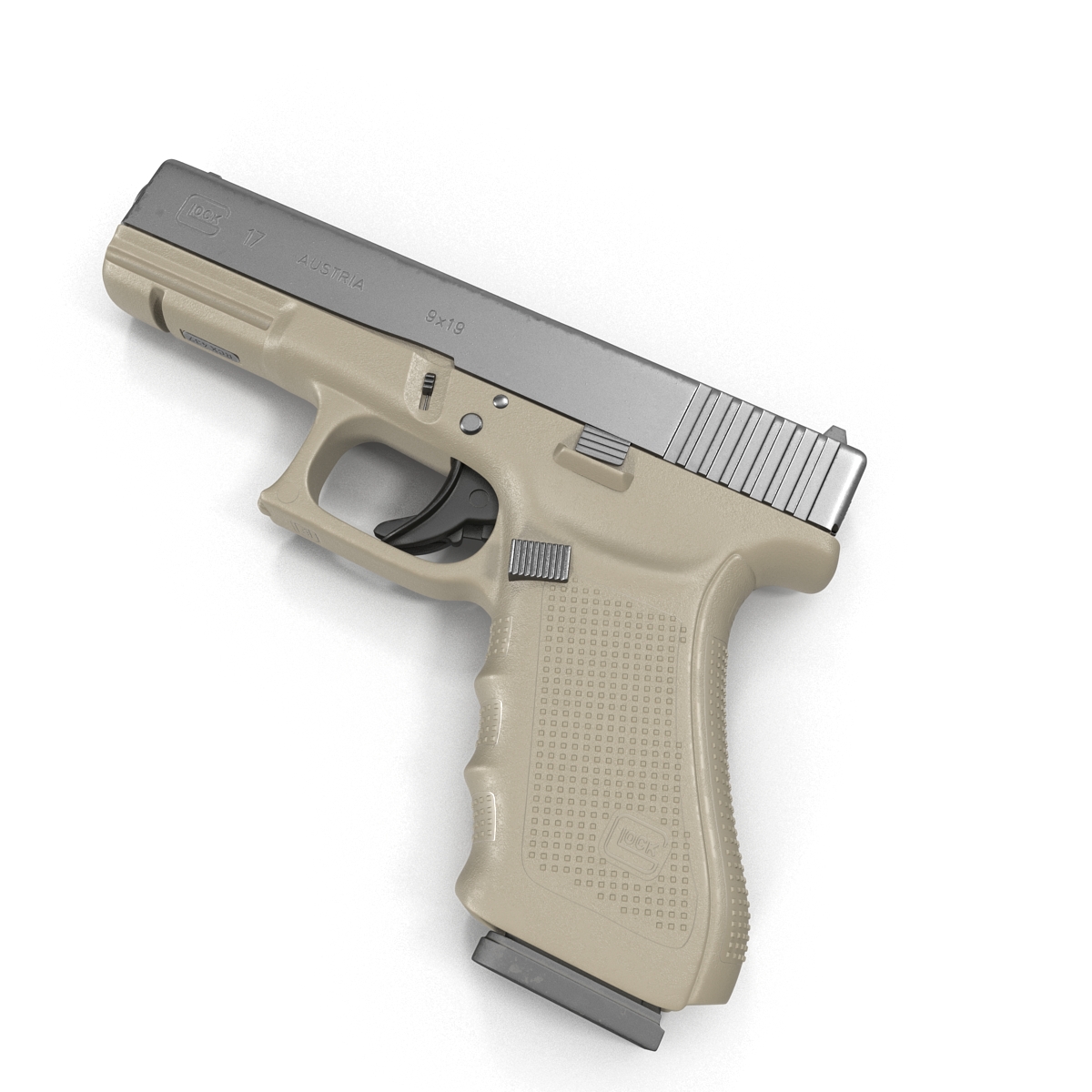 3D model Glock 17 Semi Automatic Pistol