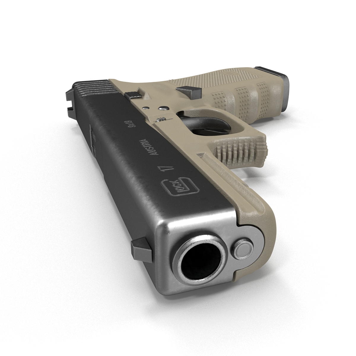 3D model Glock 17 Semi Automatic Pistol