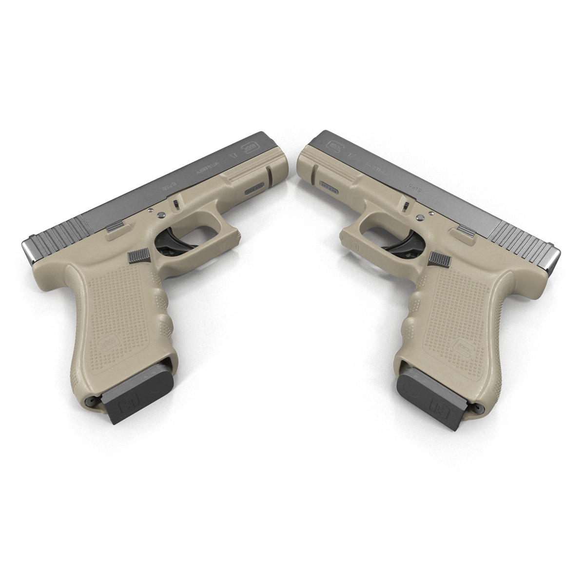 3D model Glock 17 Semi Automatic Pistol